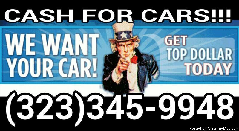 CASH FOR CARS, CASH FOR JUNK CARS