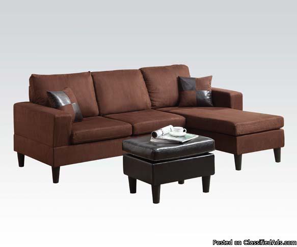 Brand New Sectional with FREE Ottoman, 0