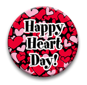 Valentine Day  Buttons 2 1/4 Pin-Back or Adhesive, 0