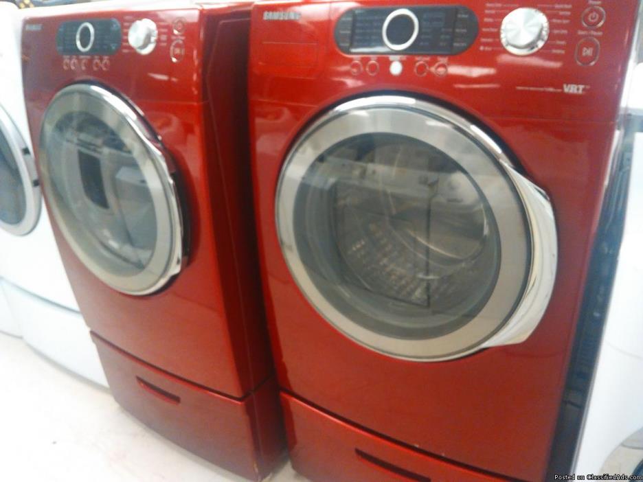 Samsung VRT Washer Dryer with steam (RED), 2