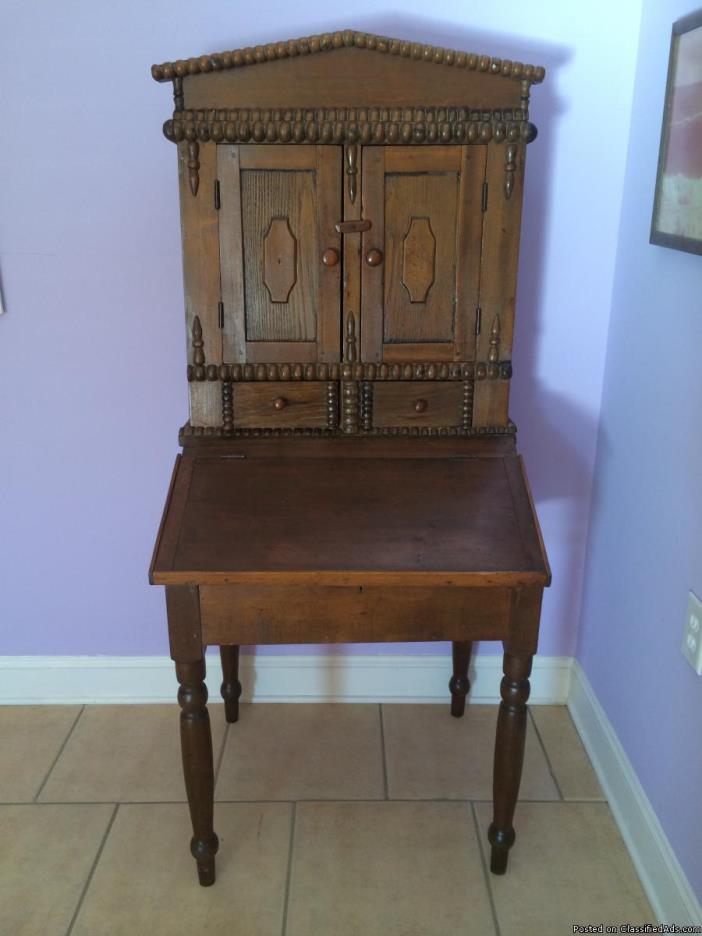 Antique Primitive Slant-Front Desk, 0