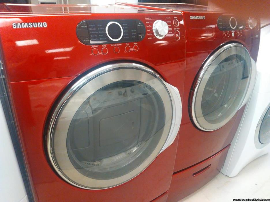 Samsung VRT Washer Dryer with steam (RED), 1