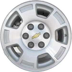 SET OF 4 Chevy Avalanche Silver Machined Alloy Rims with Rim Caps, 1