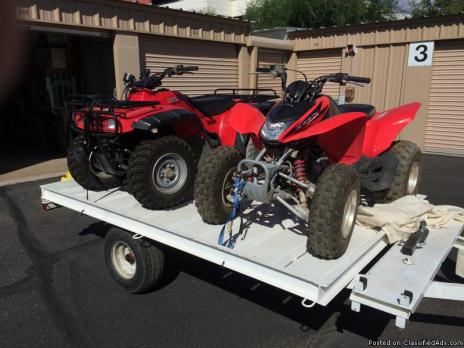2 ATV's with Trailer For Sale