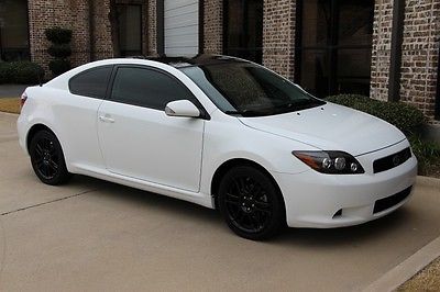 Scion : tC Base Coupe 2-Door TX 1-Owner Super White Auto Panorama Roof Sport Buckets Cruise Black Wheels More