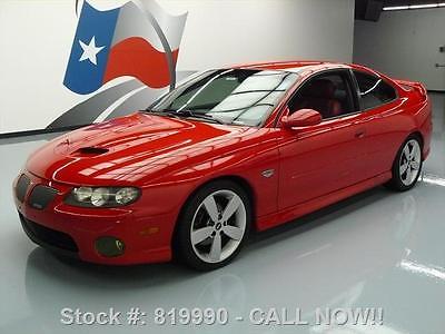 Pontiac : GTO 6.0L AUTO RED LEATHER SPOILER 2006 pontiac gto 6.0 l auto red leather spoiler 46 k mi 819990 texas direct auto