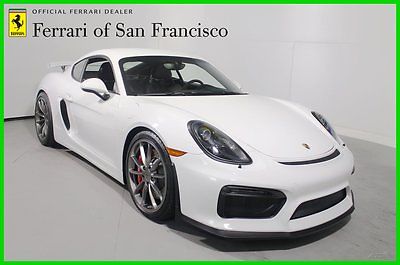Porsche : Cayman GT4 White/Black RACE SEATS with only 39 MILES 2016 gt 4 used 3.8 l h 6 24 v manual rear wheel drive coupe premium