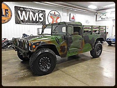 Hummer : H1 Humvee 94 green humvee military 4 x 4 title 4 passenger diesel v 8 wms camo auto black h 1