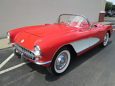 Chevrolet : Corvette RARE AUTOMATIC 1956 corvette beautiful red on red rare automatic transmission 283 230 hp