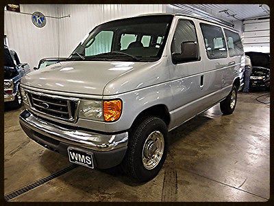 Ford : E-Series Van XL 06 silver xl passenger van bus transport 1 ton e 350 gas 12 passenger wms cargo