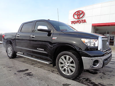 Toyota : Tundra Crewmax 4x4 Certified Nav Moonroof Platinum 4WD Certified 2012 Tundra Crewmax Platinum 4x4 Navigation Red Rock Leather 4WD Black