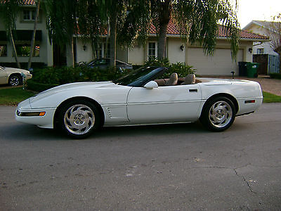 Chevrolet : Corvette Convertible 1995 conv rare 1 167 wht tan 41 k mi fully loaded 100 mint cond