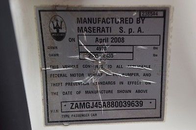 Maserati : Other Base Coupe 2-Door 2008 maserati