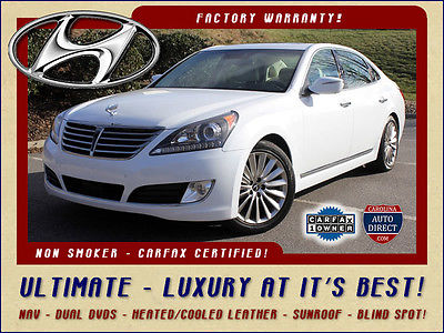 Hyundai : Equus Ultimate Edition-NAVIGATION-DUAL DVDS-MUCH MORE! LUXURY AT IT'S BEST-360 DEGREE CAMERA SYSTEM-SMART CRUISE-BLIND SPOT-LEATHER!
