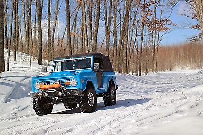 Ford : Bronco 1974 ford early bronco 351 w full fiberglass body automatic grabber blue