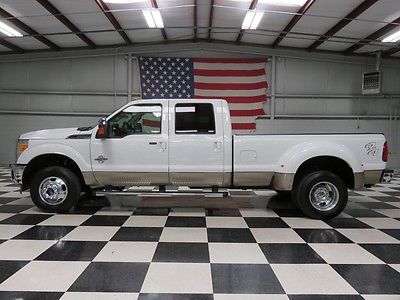 Ford : F-350 Lariat 4x4 Diesel Dually 1 owner crewcab 6.7 power stroke auto warranty financing leather nav sunroof nice