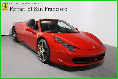 Ferrari : 458 LOW MILES - ONE OWNER 2012 used certified 4.5 l v 8 32 v automatic rear wheel drive convertible premium