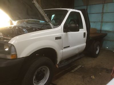 Ford : F-350 xl 2002 ford f 350 4 x 4 diesel rugby flatbed meyers plow 80 000 miles auto trans