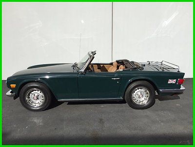 Triumph : TR-6 1973 triumph tr 6 green beige 4 speed 45 k original miles and matching numbers