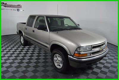 Chevrolet : S-10 LS 4.3L V6 4WD Used Crew Cab Truck - Keyless Entry FINANCING AVAILABLE!! 120k Mi Used 2002 Chevrolet S-10 LS Truck 4x4 Bedliner