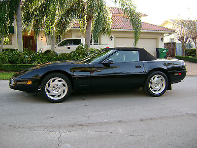 Chevrolet : Corvette Convertible 1995 conv rare 3 x blk 6 spd 1 333 41000 mi 100 orig mint cond