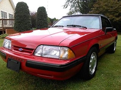 Ford : Mustang LX 1989 ford mustang lx 5.0 black convertible top automatic 3 373 miles 1 owner car