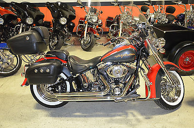 Harley-Davidson : Softail 2006 harley davidson heritage softail deluxe flstni chrome front end extras