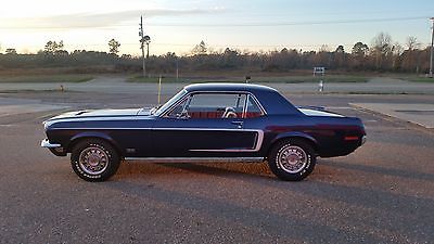 Ford : Mustang gt 1968 ford mustang gt presidential blue marti report carrol shelby signed