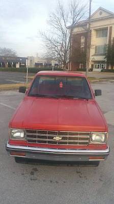 Chevrolet: S-10 Red 1990 chevy s 10 pick up truck red 4.3 v 6 2 door pipes