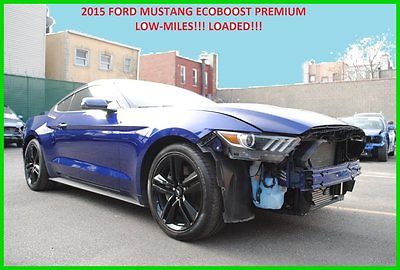 Ford : Mustang Premium AT 19's EcoBoost Turbo 310 HP 201A Auto Repairable Rebuildable Salvage Wrecked Runs Drives EZ Project Needs Fix Low Mile