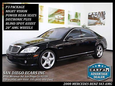 Mercedes-Benz : S-Class S63 AMG 2008 mercedes benz s 63 amg p 3 night vision distronic plus blind spot