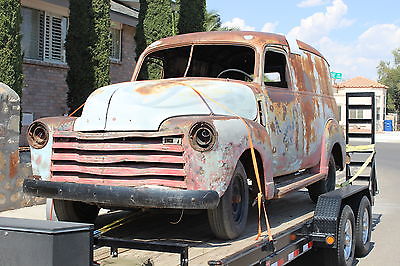 Chevrolet : Other Pickups Panel Pickup Delivery Truck Chevrolet Chevy 1948 Panel Truck Delivery 3100 Project Car Desert Auction Pickup