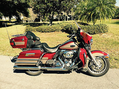 Harley-Davidson : Touring 2009 harley davdson ultra classic electra glide candy red sunglo