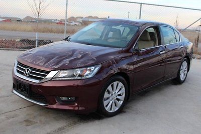 Honda : Accord EX-L Sedan 2015 honda accord ex l sedan damaged salvage only 7 k miles perfect project l k