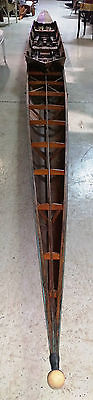 Geo. Pocock - Wooden Racing Rowing Scull Boat - Double Seat - Over 29' long!