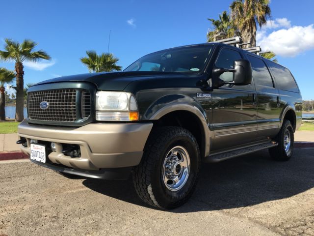 Ford : Excursion EDDIE BAUER 7.3L DIESEL 4X4 LOADED CAPTAIN CHAIRS 2003 ford excursion eddie bauer 7.3 l 4 wd diesel 3 rd row 1 owner leather clean