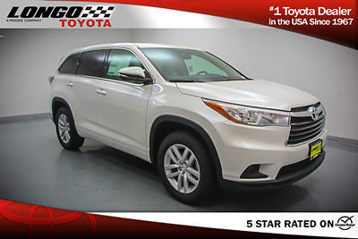 Toyota: Highlander FWD 4dr I4 LE FWD 4dr I4 LE New SUV Automatic Gasoline 2.7L 4 Cyl Blizzard Pearl