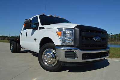 Ford : F-350 XL 2013 ford f 350 crew cab xl diesel 9 ft flatbed low miles