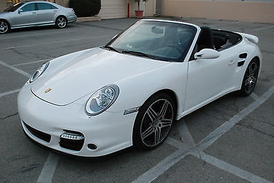 Porsche : 911 Turbo Convertible 2-Door 2009 porsche 911 turbo convertible fully loaded automatic white black clean