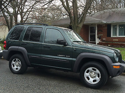 Jeep : Liberty GREEN 2003 jeep liberty md state inspected hunter green paint and inside near mint