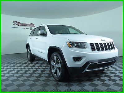 Jeep: Grand Cherokee Limited 4x4 V6 SUV NAV Sunroof Leather seat Camera FINANCING AVAILABLE!! White New 2015 Jeep Grand Cherokee 4WD SUV Backup Camera