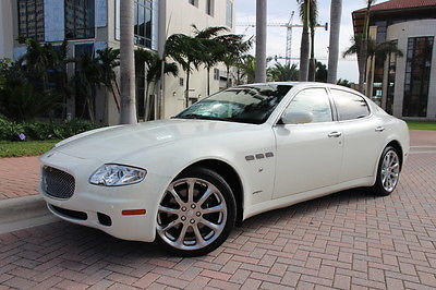 Maserati : Other Executive GT 2008 maserati quattroporte exec gt automatic white black leather clean carfax