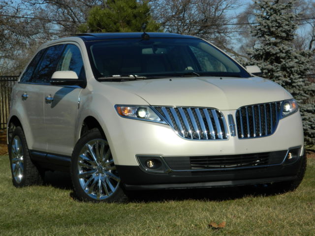 Lincoln : MKX MKX 2015 lincoln mkx navi awd chrome wheels backin cam pearl white super clean