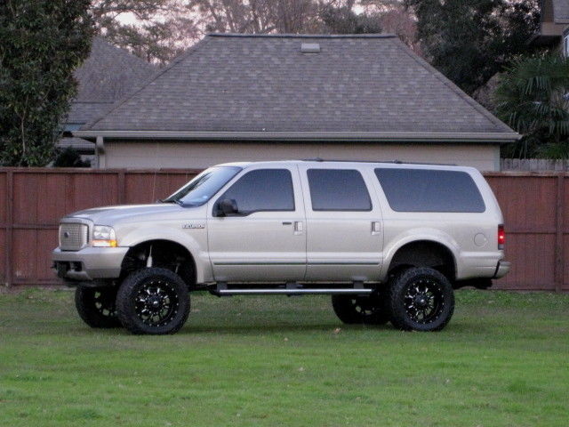 Ford : Excursion 4x4 DIESEL! 3 rd row limited lifted low mileage fuel wheels tv dvd htd leather seats