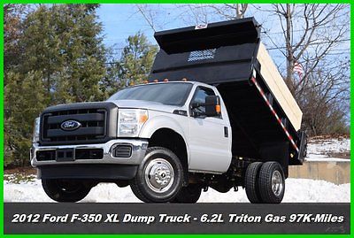 Ford : F-350 XL Dump Truck 12 ford f 350 xl regular cab mason dump truck 4 x 4 6.2 l v 8 triton gas used f 350