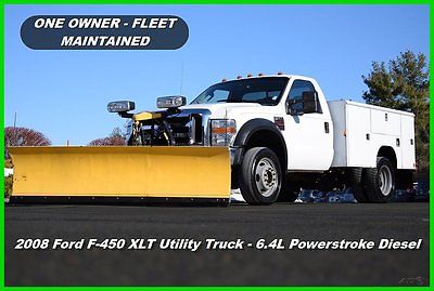 Ford : F-450 XLT Utility Truck 08 ford f 450 xlt regular cab utility truck 4 x 4 6.4 l power stroke diesel f 450 ac