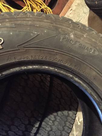 Four Goodyear Wrangler Tires LT 265/70r17, 2