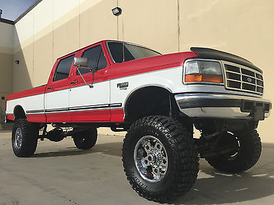 Ford : F-350 1997 L@@K CLEAN LOW MILES 1997 F350 CREW 4X4 LIFTED ZF6 MANUAL 7.3 POWERSTROKE DIESEL