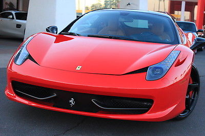 Ferrari: Other 2011 ferrari 458 italia rosso corsa quoio beautiful clean car fax must see