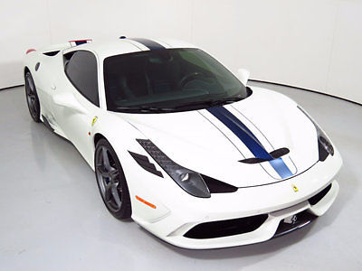 Ferrari: 458 2dr Coupe 2014 ferrari 458 speciale white with blue racing livery lots of carbon upgrades